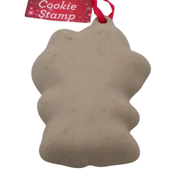 NEW VTG Ceramic Santa Claus Cookie Stamp Christmas Cookie Mold Baking Tool 6" - Picture 2 of 3